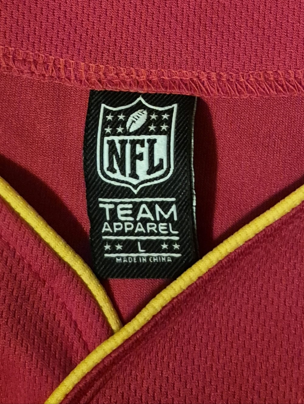 Kansas City Chiefs Red & Gold Button-Up Jersey Mens Sz Large - Picture 9 of 9
